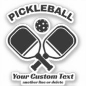 Pickleball Club Pickleball Paddle & Ball Custom Sticker (Voorkant)