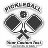 Pickleball Club Pickleball Paddle & Ball Custom Sticker (Voorkant)