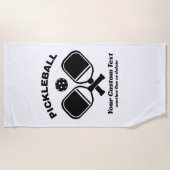 Pickleball Club Pickleball Paddle & Ball Custom Strandlaken (Voorkant)