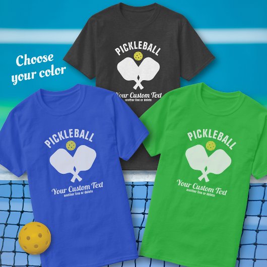 Pickleball Club Pickleball Paddle & Ball Custom T-shirt