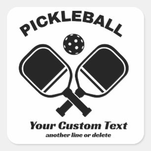 Pickleball Club Pickleball Paddle & Ball Custom Vierkante Sticker