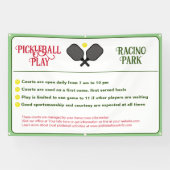 Pickleball Club Regels Buiten Spandoek (Horizontaal)
