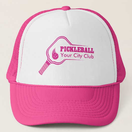  Pickleball Club Roze Trucker Pet (Voorkant)