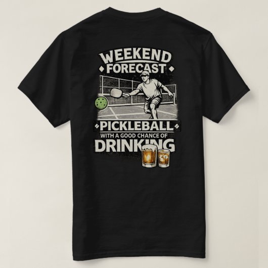 Pickleball Club T-shirt (Design achterkant)