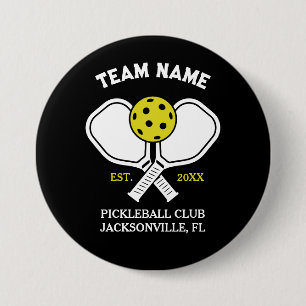 Pickleball Club Team & Aangepaste Pickleball Spele Ronde Button 7,6 Cm