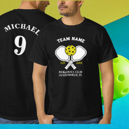 Pickleball Club Team & Aangepaste Pickleball Spele T-shirt