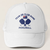 Pickleball Club Team Australia Flag Custom Trucker Pet (Voorkant)