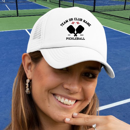 Pickleball Club Team City Name England Flag  Trucker Pet