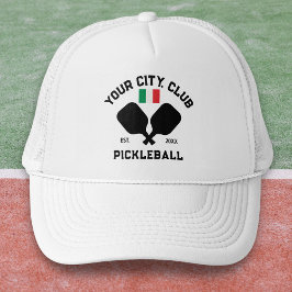 Pickleball Club Team Italian Flag Pickler Gift Trucker Pet