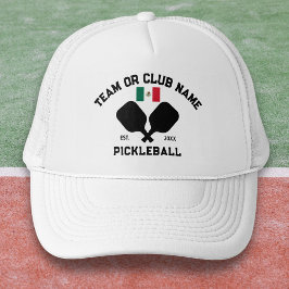 Pickleball Club Team Mexico Mexican Flag Custom Trucker Pet