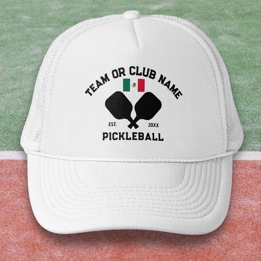 Pickleball Club Team Mexico Mexican Flag Custom Trucker Pet