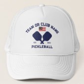 Pickleball Club Team Name Malaysian Malaysia Flag  Trucker Pet (Voorkant)