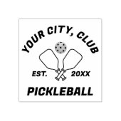 Pickleball Club Team-Paddles & Bal Gepersonaliseer Rubberstempel (Afrduk)