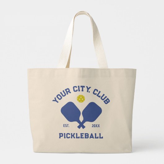 Pickleball Club Team Player Custom Pickle Gift Grote Tote Bag (Achterkant)