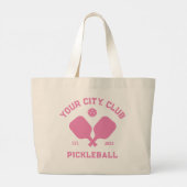 Pickleball Club Team Player Custom Pickle Gift Grote Tote Bag (Achterkant)