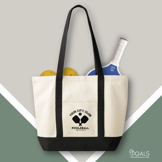 Pickleball Club Team Player Custom Pickle Gift Tote Bag