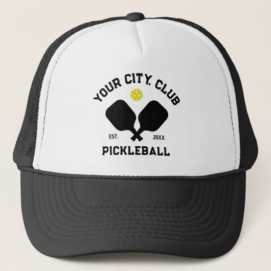 Pickleball Club Team Player Custom Pickle Gift Trucker Pet (Voorkant)