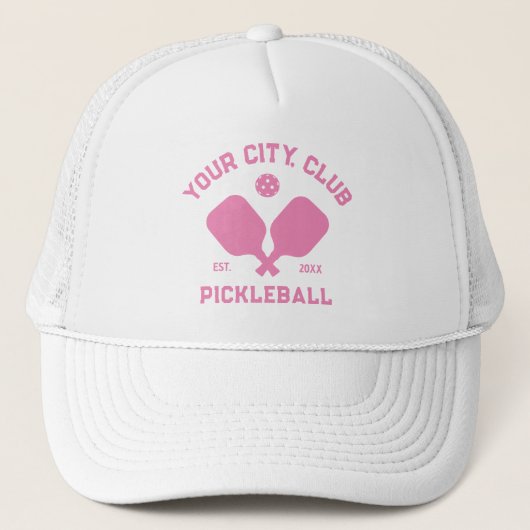 Pickleball Club Team Player Custom Pickle Gift Trucker Pet (Voorkant)