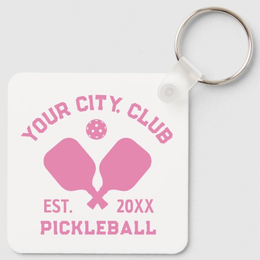 Pickleball Club Team Player Custom Pickler Gift Sleutelhanger (Achterkant)