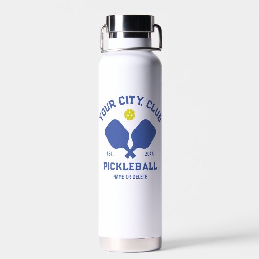 Pickleball Club Team Player Custom Pickler Gift Waterfles (Achterkant)