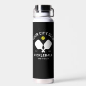 Pickleball Club Team Player Custom Pickler Gift Waterfles (Achterkant)