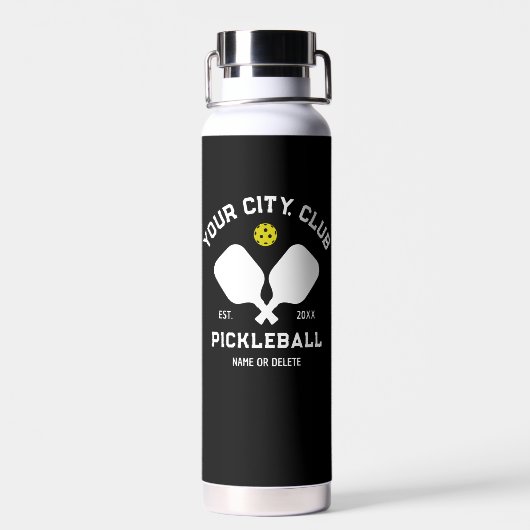 Pickleball Club Team Player Custom Pickler Gift Waterfles (Achterkant)