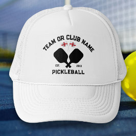Pickleball Club Team Stad Naam Engeland Vlag  Trucker Pet