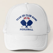 Pickleball Club Team UK United Kingdom Flag Custom Trucker Pet (Voorkant)