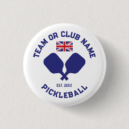 Pickleball Club Team VK Verenigd Koninkrijk Vlag C Ronde Button 3,2 Cm