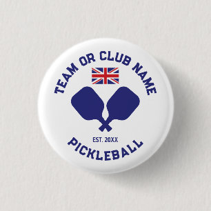 Pickleball Club Team VK Verenigd Koninkrijk Vlag C Ronde Button 3,2 Cm