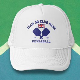 Pickleball Club Team VK Verenigd Koninkrijk Vlag C Trucker Pet