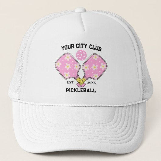 Pickleball Club Teamspeler Aangepaste Pickle Cadea Trucker Pet (Voorkant)