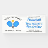 Pickleball Club Tournament Paddles en Ball Custom Spandoek (Horizontaal)
