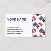 Pickleball Coach - Amerikaans patroon op wit Visitekaartje (Achterkant)