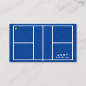 Pickleball Coach Blue Court Visitekaartje (Achterkant)