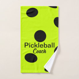Pickleball Coach Geel Handdoek