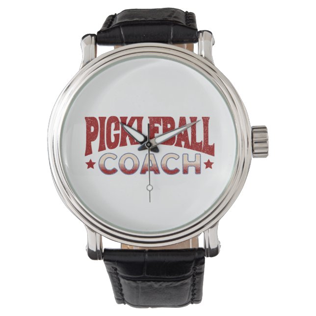 Pickleball Coach Horloge (Voorkant)