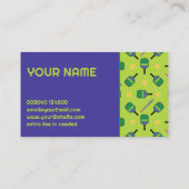 Pickleball Coach - Ik hou van verse groene pickleb Visitekaartje (Achterkant)