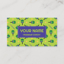 Pickleball Coach - Ik hou van verse groene pickleb Visitekaartje
