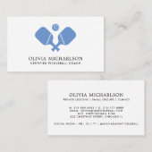 Pickleball Coach Instructor Pro Simple Modern Visitekaartje (Voorkant / Achterkant)