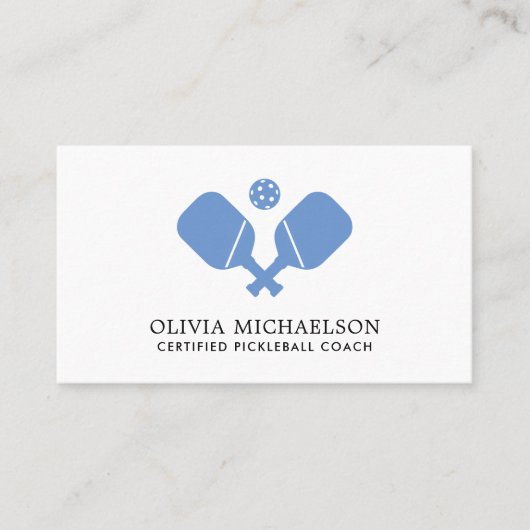 Pickleball Coach Instructor Pro Simple Modern Visitekaartje (Voorkant)