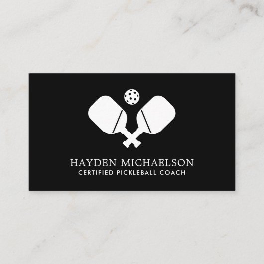 Pickleball Coach Instructor Pro Simple Modern Visitekaartje (Voorkant)