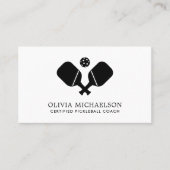 Pickleball Coach Instructor Pro Simple Modern Visitekaartje (Voorkant)