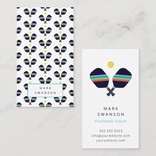 Pickleball Coach + Personal Trainer Visitekaartje (Voorkant / Achterkant)