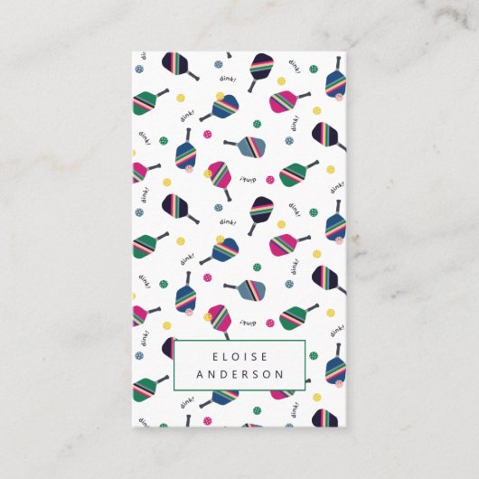 Pickleball Coach + Personal Trainer Visitekaartje (Voorkant)