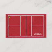 Pickleball Coach Rode Hof Visitekaartje (Achterkant)
