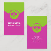 Pickleball Coach Roze pickleball peddel Visitekaartje (Voorkant / Achterkant)