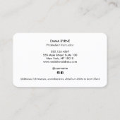 Pickleball Coach Square Visitekaartje (Achterkant)