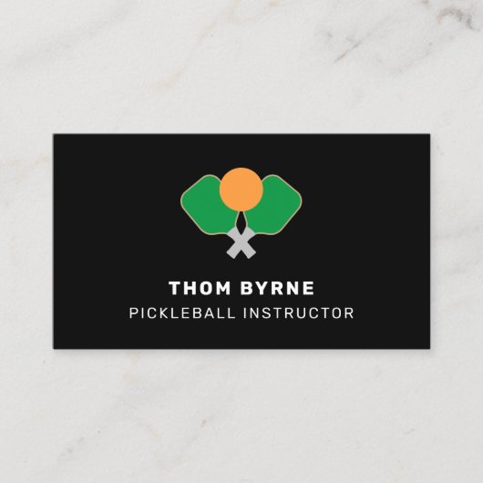 Pickleball Coach Square Visitekaartje (Voorkant)