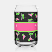 Pickleball Cocktail Dinks & Drinks Personalized Blikvorm Glas (Rechts)